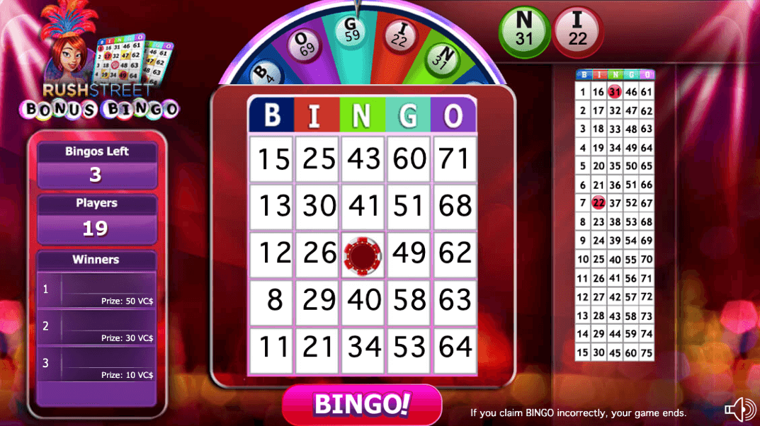 BetRivers.net Bingo game