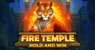 Logo for Fire Temple Hold and Win, an online slot from Playson