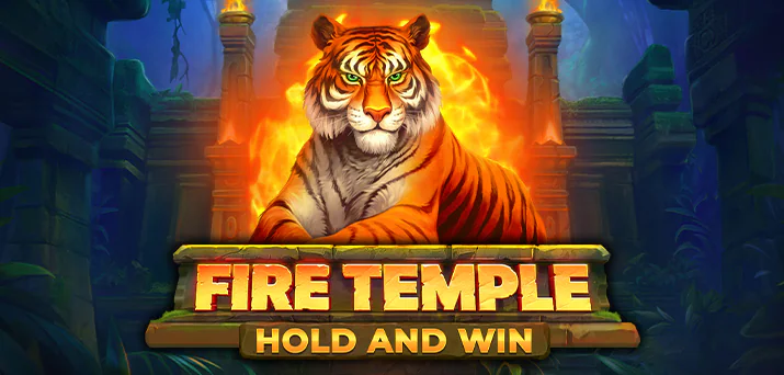 Logo for Fire Temple Hold and Win, an online slot from Playson