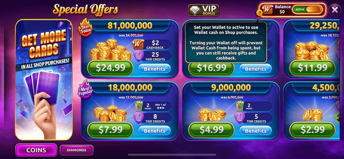 Hard Rock Social Casino Purchases
