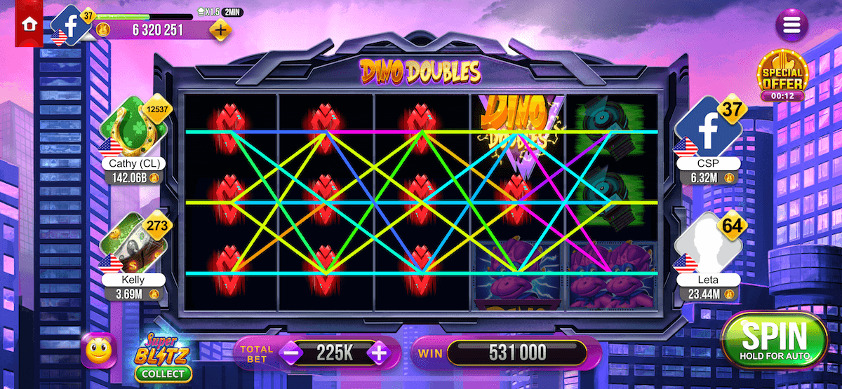 Hard Rock Social Casno Dino Doubles game