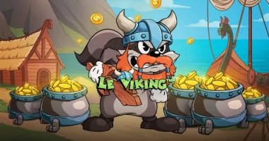 Logo for Le Viking, an online slot from Hacksaw Gaming