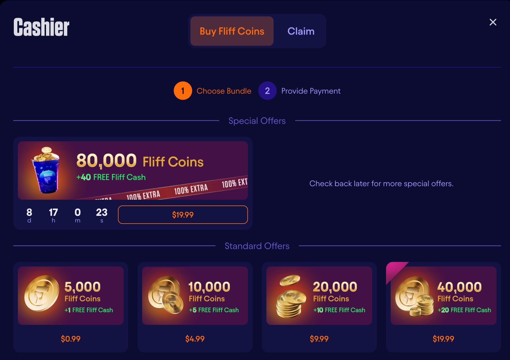 Sidepot sign-up bonus