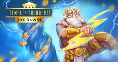 Logo for Temple of Thunder II, an online slot from Evoplay