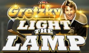 the logo for betmgm casino game wayne gretzky light the lamp