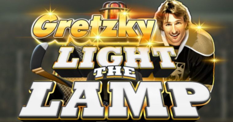 the logo for betmgm casino game wayne gretzky light the lamp