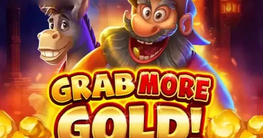 Logo for Grab More Gold!, an online slot from 3 Oaks Gaming