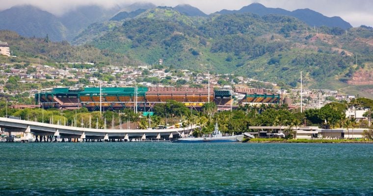 an outlook of aloha stadium in hawaii