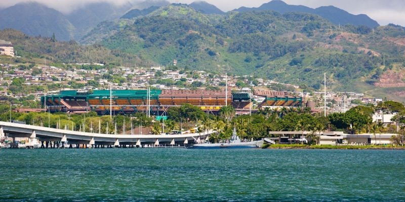 an outlook of aloha stadium in hawaii