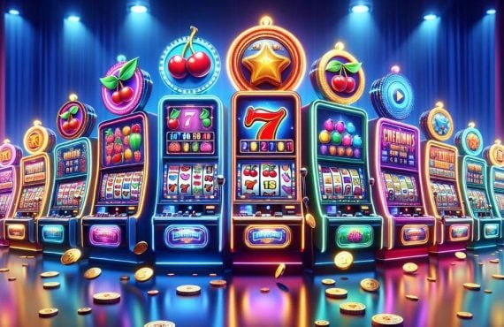 an illustration of a variety of slot games