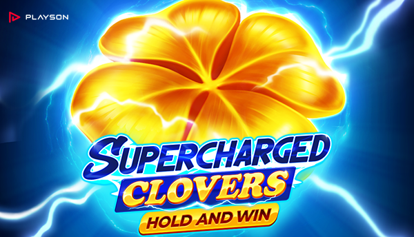 Logo for Supercharged Clovers, an online slot from Playson