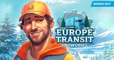 Logo for Europe Transit Snowdrift, an online slot by Evoplay