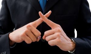 Fingers Crossed X Means No Prohibition Ban
