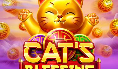 Logo for Cat's Blessing, an online slot by Evoplay