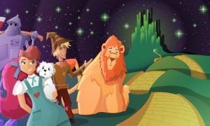 an illustration of the wizard of oz and its characters