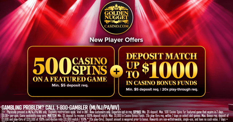 Golden Nugget Casino new sign-up bonus