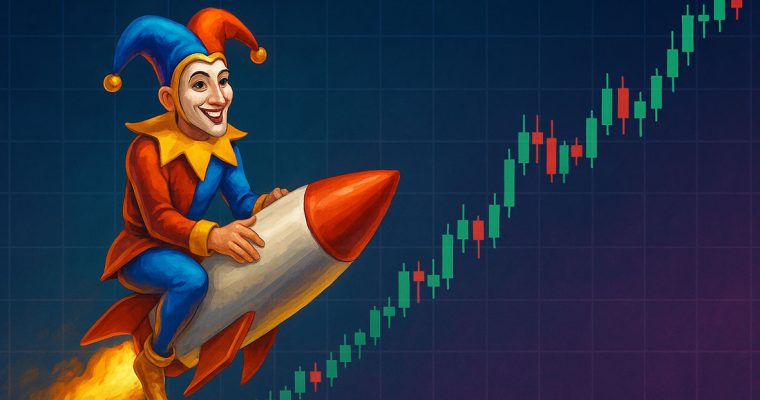 Joker Riding Rocket Stock Candle Chart