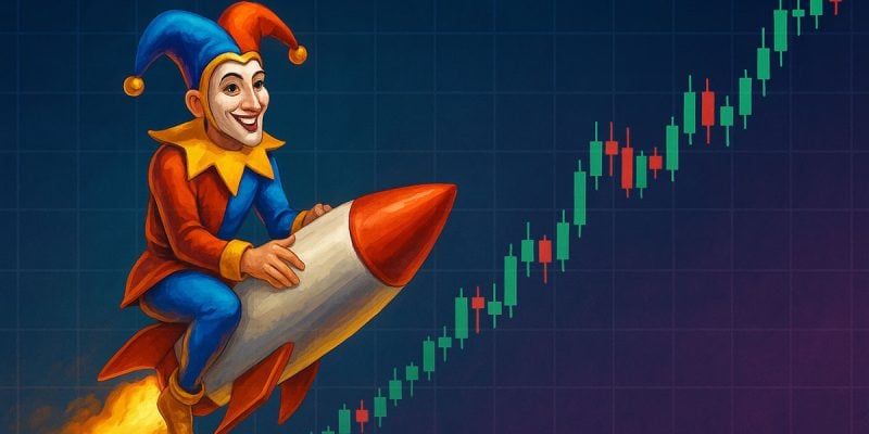 Joker Riding Rocket Stock Candle Chart