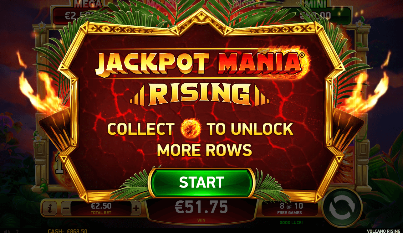 Volcano Rising Slot Landing Bonus Features