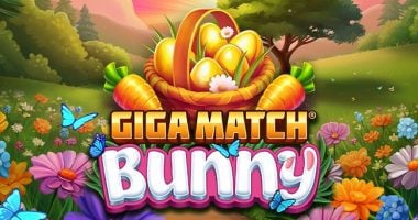 Logo for Giga Match Bunny, an online slot from Ruby Play