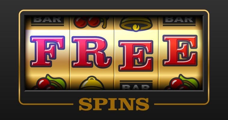 an illustration of a slot machine spelling out free spins