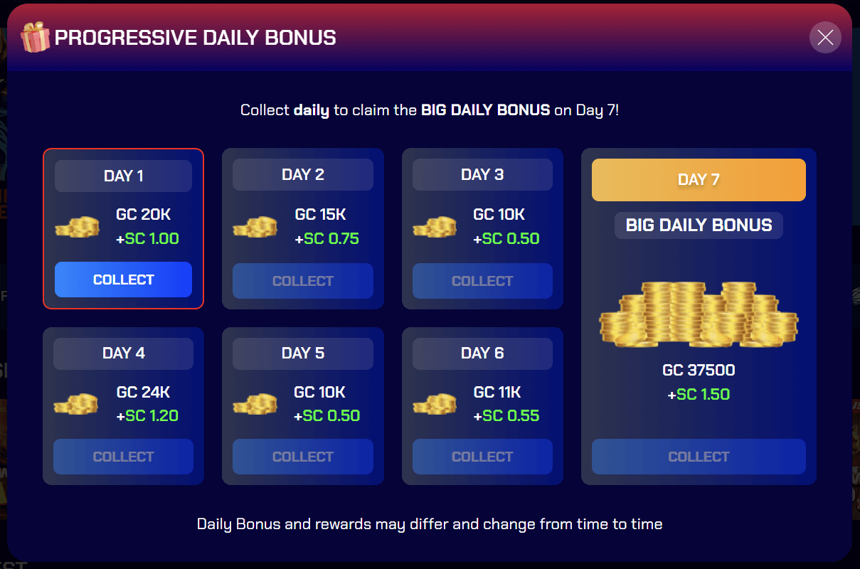 Sportzino Casino login bonus structure