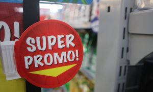 a super promo logo on a door