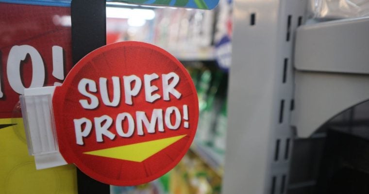 a super promo logo on a door