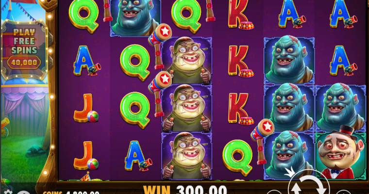 Pragmatic Play’s Zombie Carnival blends creepy circus vibes with plunky music and zombified clowns, carnies, and critters. With a 4x6 layout, players can win up to 5,000x, especially when Roaming Wilds land and boost multipliers.