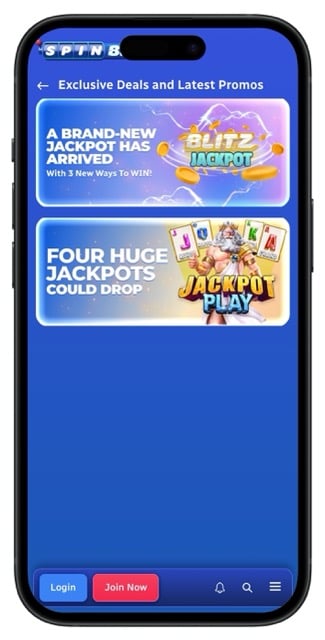 SpinBlitz Casino promotions page