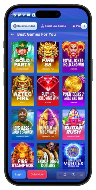 SpinBlitz Casino games