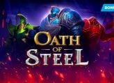 Logo for Oath of Steel, an online slot from Evoplay
