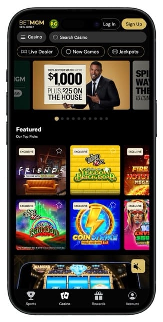 BetMGM Casino homepage