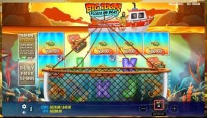 Screenshot of the fishing net feature on Big Bass Floats my Boat, an online slot from Pragmatic Play