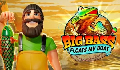 Logo for Big Bass Floats My Boat, an online slot from Pragmatic Play
