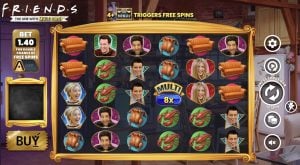 Screenshot of the online slot game Friends by Light & Wonder