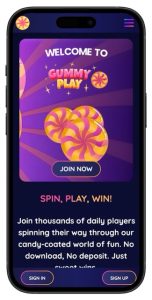 Gummyplay Casino landing page