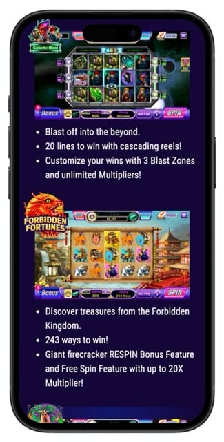 LuckyLand Slots Casino games