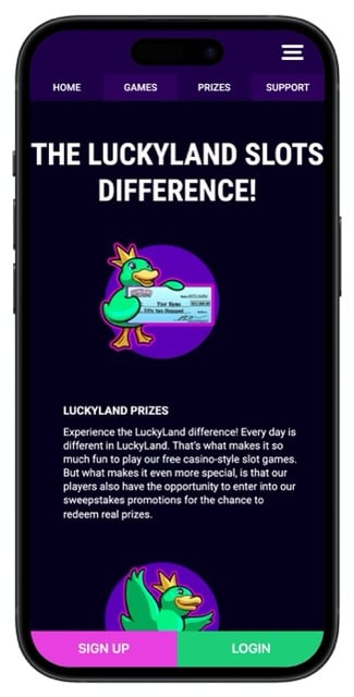 LuckyLand Slots Casino prizes
