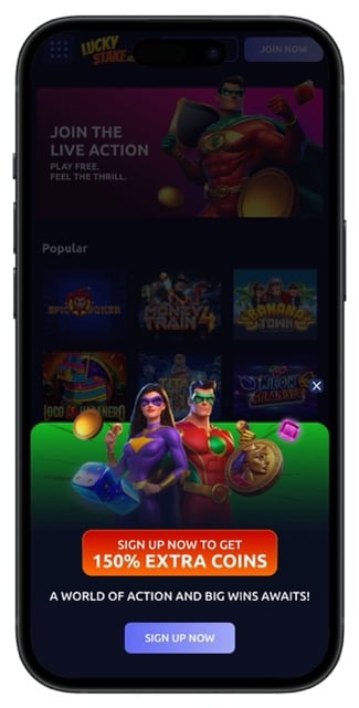 LuckyStake Casino welcome offer