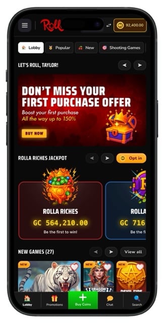 Rolla Casino Homepage
