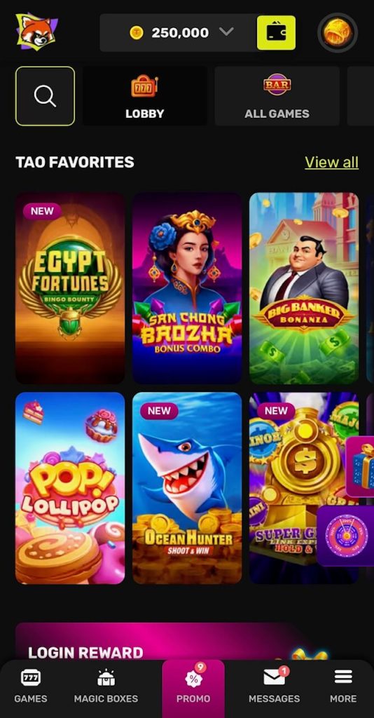 Tao Fortune Social Casino on iphone