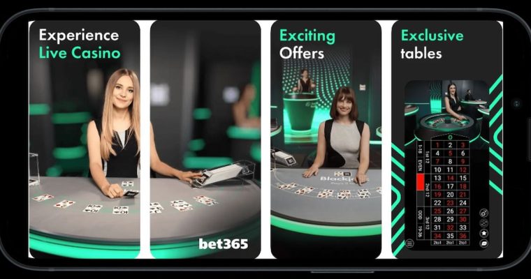 Mobile landscape view of bet365 casino app