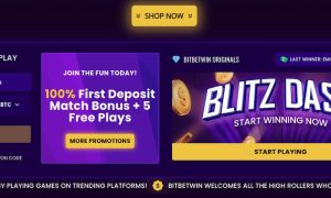 BitBetWin homepage with deposit window