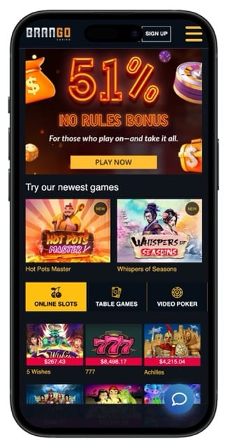 Brango Casino games