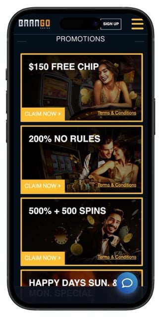 Brango Casino promos