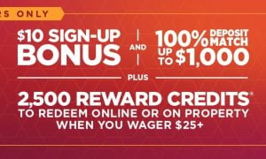 Example of a real-money casino no-deposit bonus from Caesars Palace Online Casino