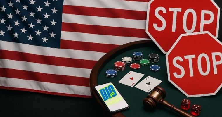 Casino Gaming Table With Mobile Phone Displaying BigWin Sweeps