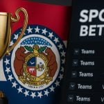 ChatGPT Generated Image Missouri Flag With Golden Award & Mobile Phone Says Sports Betting