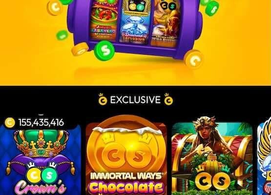 Crown Coins app home screen